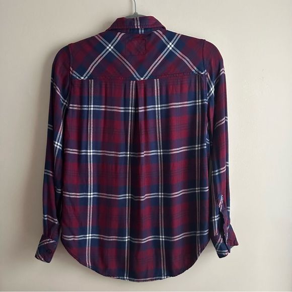 Rails • Hunter Flannel Shirt in Navy/Rose/Powder - Picture 7 of 10